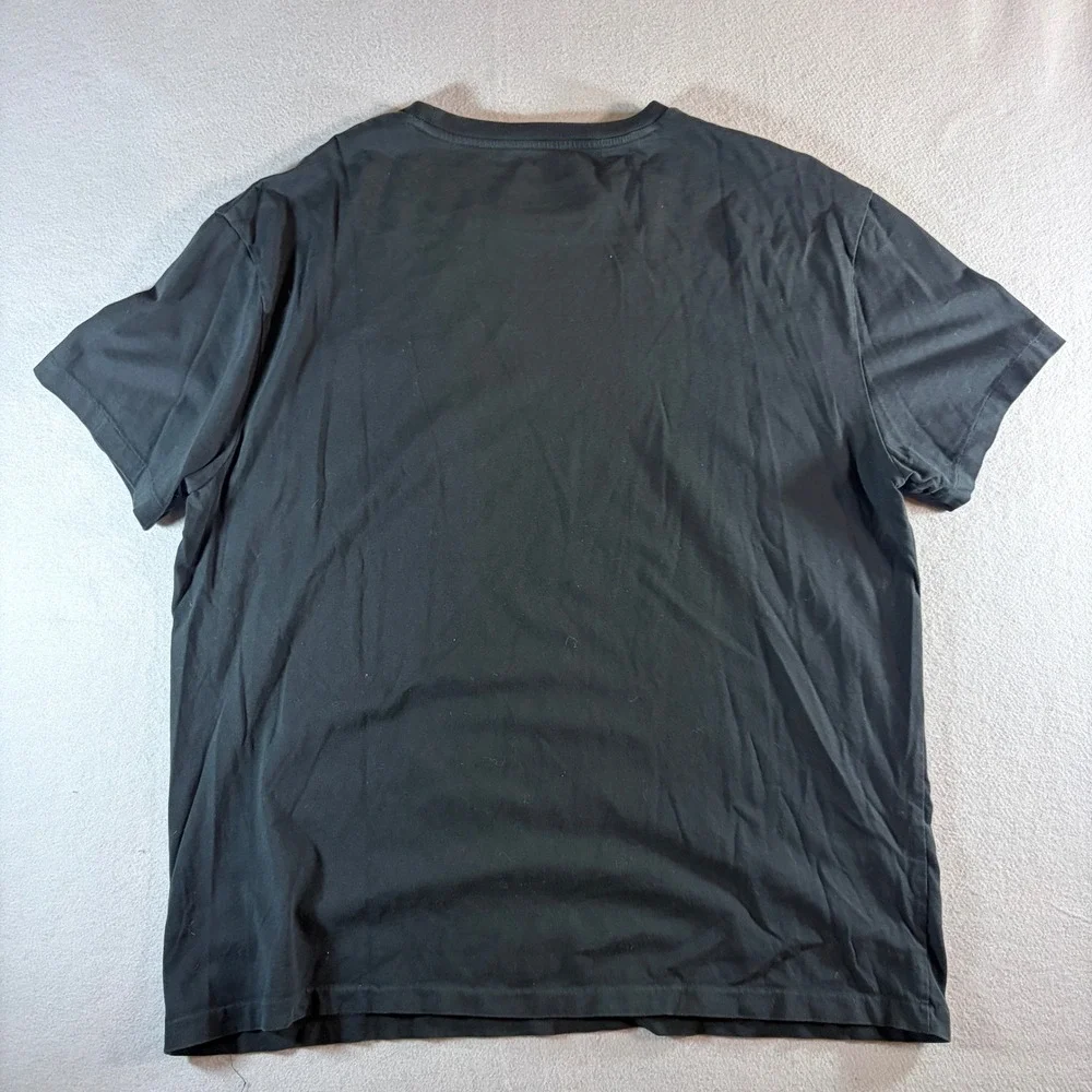 Polo Ralph Lauren Mens Black Classic Fit Pocket T-Shirt Red Pony Logo Large